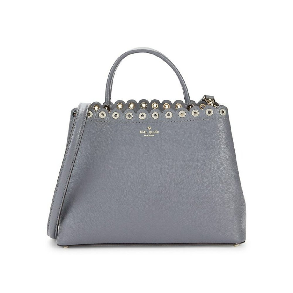 Kate Spade New York Janell Scalloped Pebbled-Leather Top Handle Bag